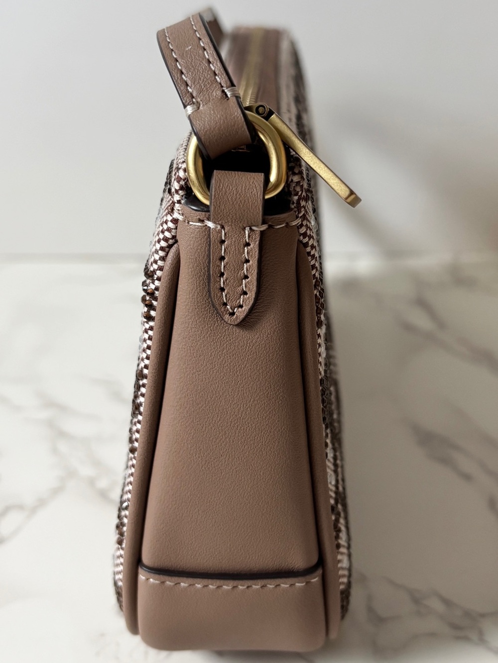 New Coach Plaza Crystal Shoulder Bag Brown - Picture 6 of 13